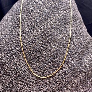 Gold Tone Box Link Necklace